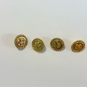Chanel Gold-Tone Clover Buttons